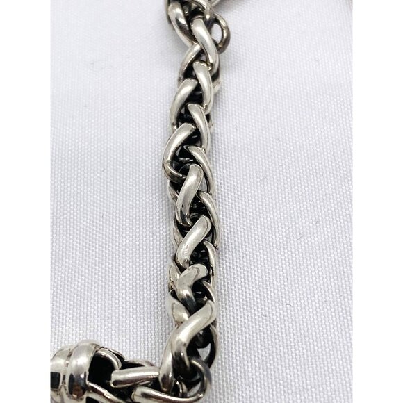 David Yurman 925 Sterling Silver Diamond Quatrefoil Lariat Necklace 19\